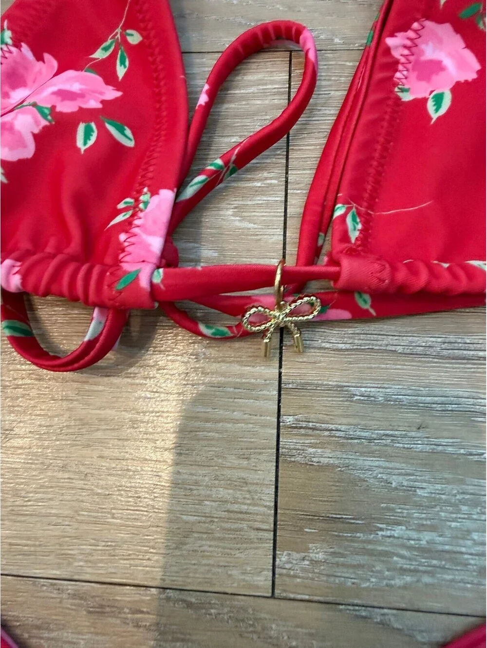 Altar'd State Red Floral Bikini Size XXS NWT